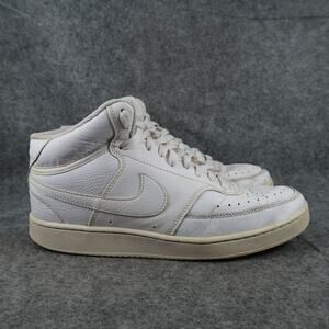 Nike Shoes Men 8 Court Vision Mid Sneaker Casual Lifestyle Lace Up White Leather